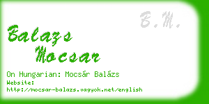 balazs mocsar business card
