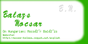 balazs mocsar business card